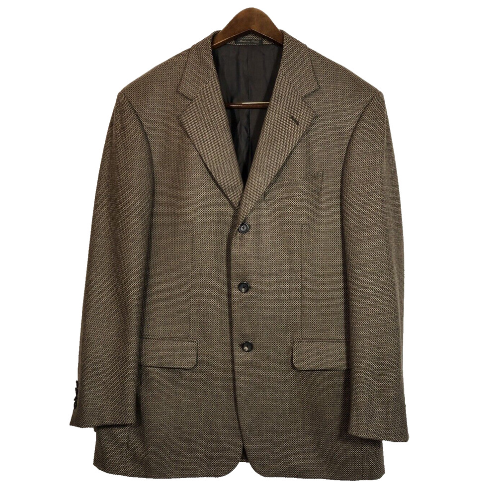 Pal Zileri Brown Sport Coat Blazer 100% Wool Academia Vintage Preppy 42R Mocha